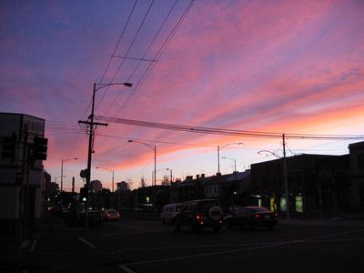 Sunset sky over Melbourne
