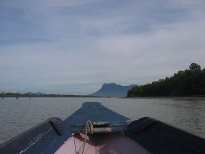 View from the boat on the way to Bako National park
