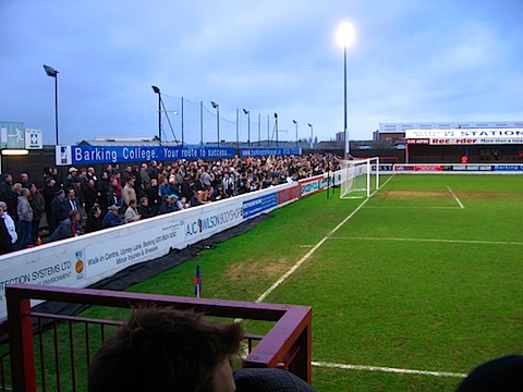 The Mariners fans on the terrace at Dagenham & Redbridge The Mariners fans on the terrace at Dagenham & Redbridge